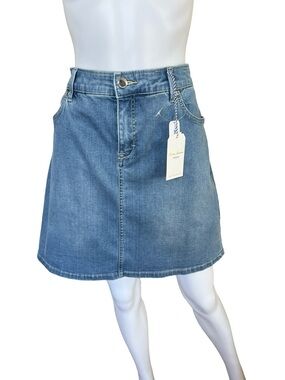 NEW Tommy Bahama Boracay Indigo Short Denim Skirt A Line Womens Size 14